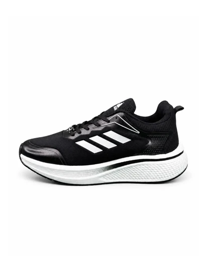 کفش کتانی مردانه بزرگ پا مدل آدیداس زیره بست مشکی سفید ADIDAS