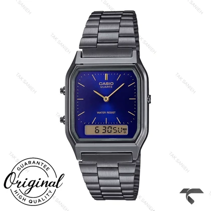 ساعت کاسیو مردانه AQ-230GG-2A دودی صفحه سرمه ای Casio-11922-G