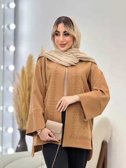 مانتو گلدوزی جلو باز