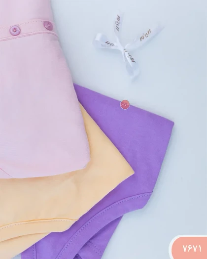 تاپ رنگی یقه دار 7671