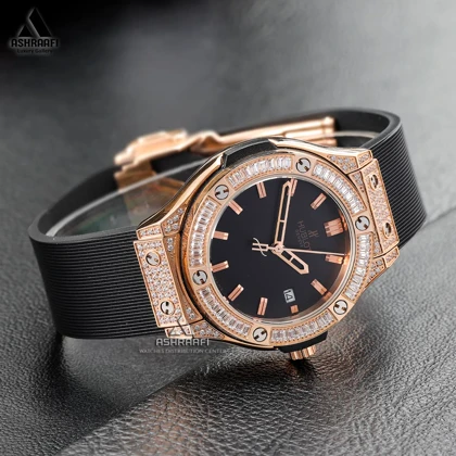 ساعت هوبلو زنانه نگین‌دار Hublot Big Bang BR2