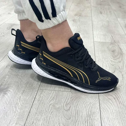 کتانی اسپرت مردانه مدل پوما PUMA رنگ مشکی طلایی