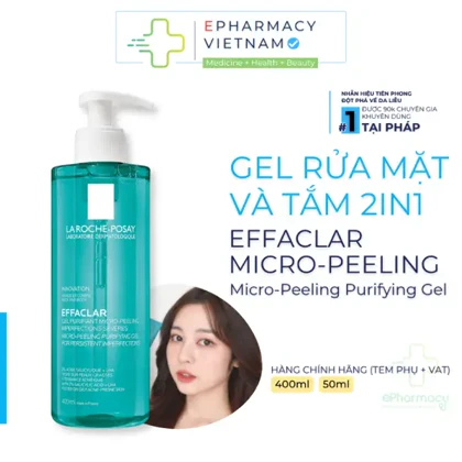ژل شستشوی میکروپیلینگ ضد جوش افکلار لاروش پوزای