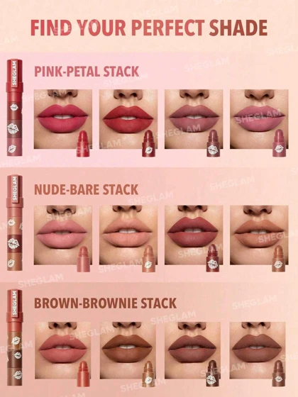 ست رژ لب چند طبقه شیگلم مدل Mega Lip Stacks