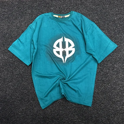 تیشرت باکسی بلنسیاگا رنگ سبز خاص پارچه ماکان گرم دار