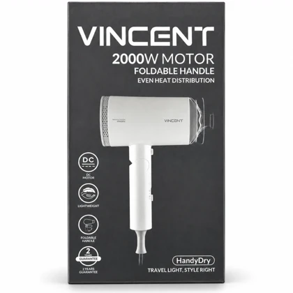 سشوار مسافرتی وینسنت Vincent مدل HD3120 توان 2000 وات
