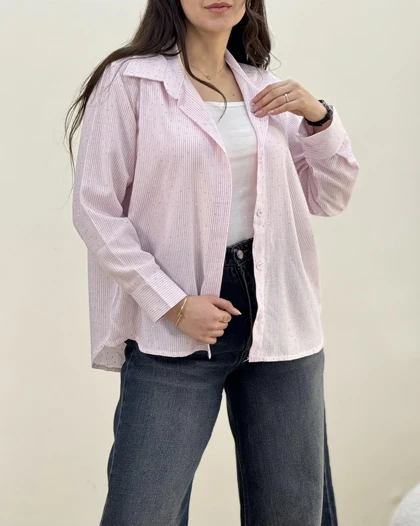 شومیز نگین‌دار لینن