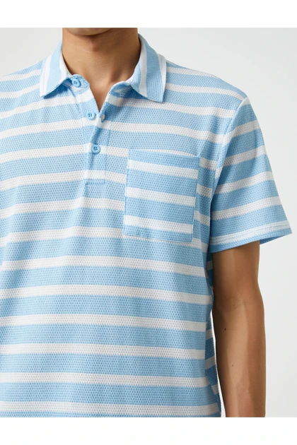 تیشرت یقه پولو مردانه اورجینال کوتون koton