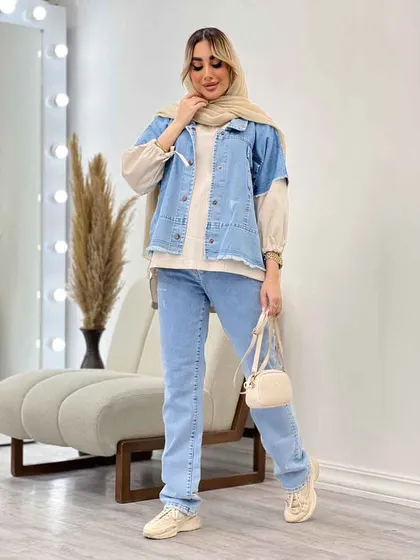 جین دو تکه دو جیب
