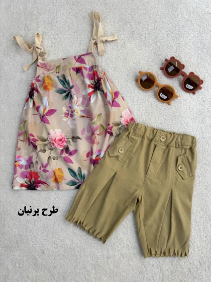 سارافون شلوارک گل‌دار