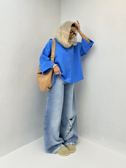شومیز لینن نچرال