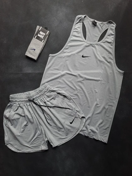 ست رکابی + شلوارک + جوراب نایکی