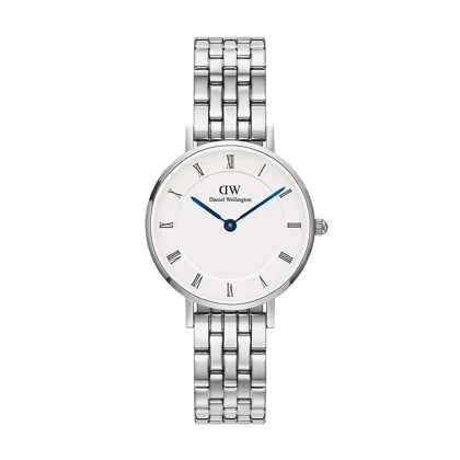 ساعت دنیل ولینگتون زنانه فلزی گرد سیلور ایندکس یونانی DW-5504-L