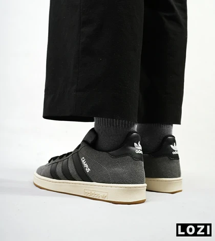 کفش کتانی مردانه طوسی مشکی ADIDAS Campus