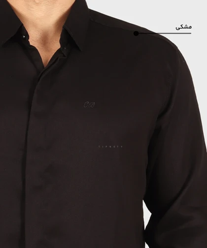 پیراهن مردانه آستین بلند دکمه مخفی 0372