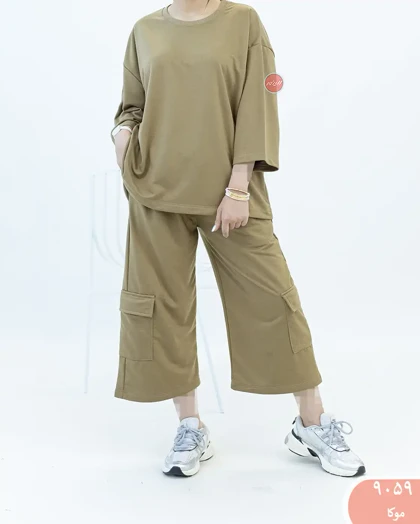 ست تیشرت شلوارک کارگو 9059