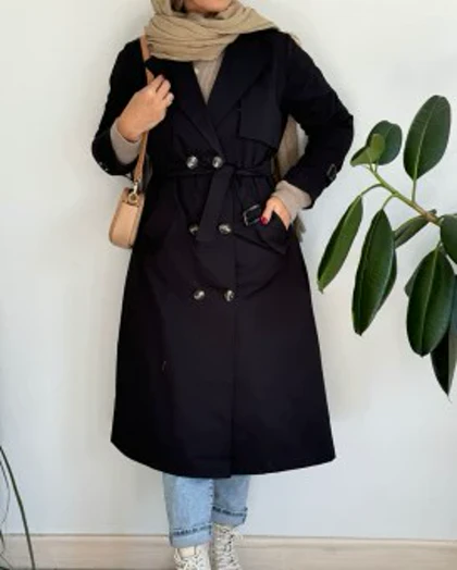 بارانی بلند کتان زارا