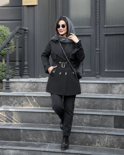 بارانی دخترانه جفت ژیله کد 2254