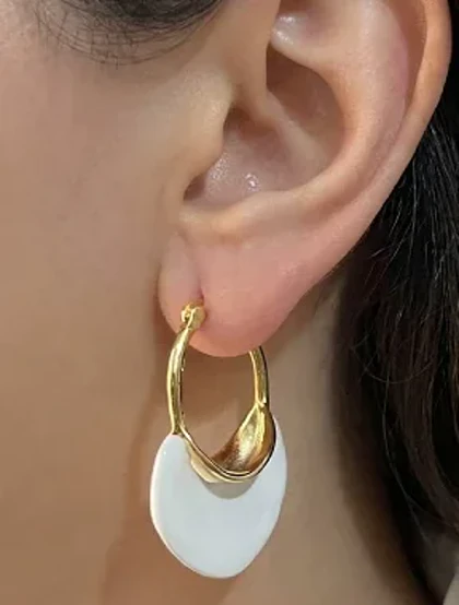 گوشواره حلقه‌ای طرح کشکول