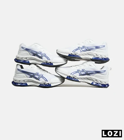 کفش کتانی مردانه سفید آبی ASICS GORETEX