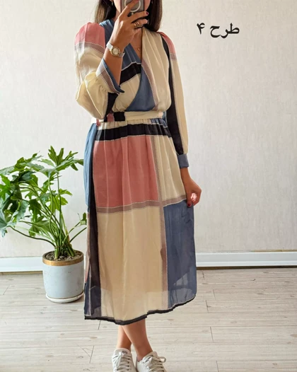 پیراهن حریر سرمه سری 20