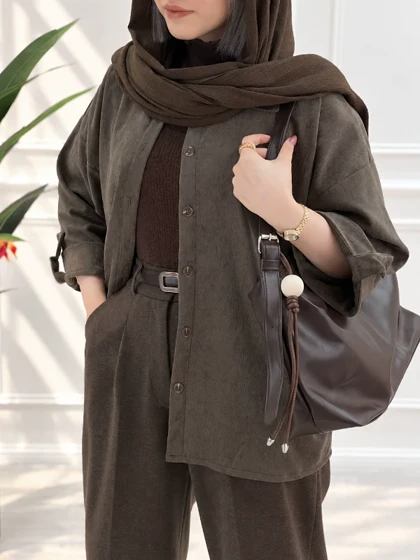 کت مخمل شانل زنانه پاییزی