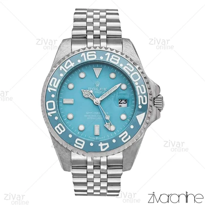 ساعت رولکس جی ام تی مستر 2 مردانه سیلور صفحه آبی تیفانی 106620