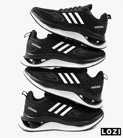 کفش کتانی مردانه مشکی سفید Adidas running shoes