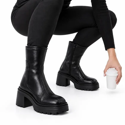 کفش نیم بوت زنانه پاشنه‌دار مدل 0526 _ Boots