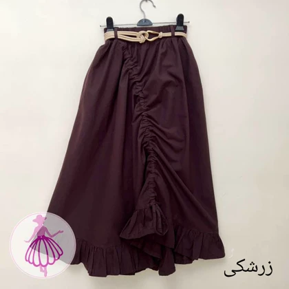 دامن لینن گتی بلند در رنگبندی متنوع(کد1454)