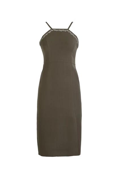 پیراهن کرپ نسکافه ای 9011