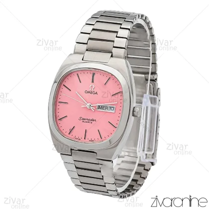 ساعت امگا سیمستر نقره ای صفحه صورتی 106257