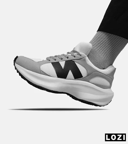 کفش کتانی مردانه سفید طوسی مشکی NEW BALANCE 547