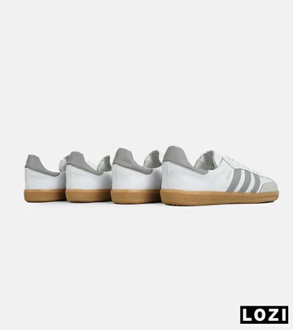 کفش کتانی مردانه و زنانه سفید طوسی کرم ADIDAS Samba