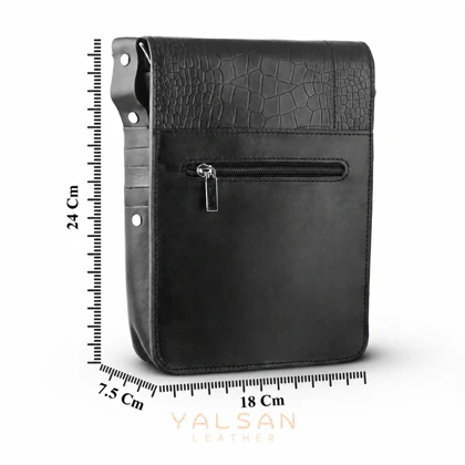 کیف دوشی چرم یلسان مدل ماهان کد 010-PRM