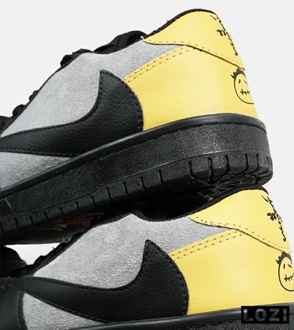 کفش کتانی مردانه طوسی مشکی خردلی NIKE travis scott مدل 7118