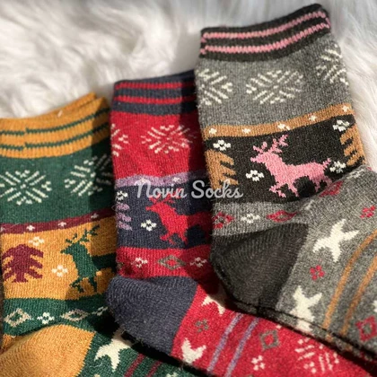 جوراب پشمی گوزن پاییزی