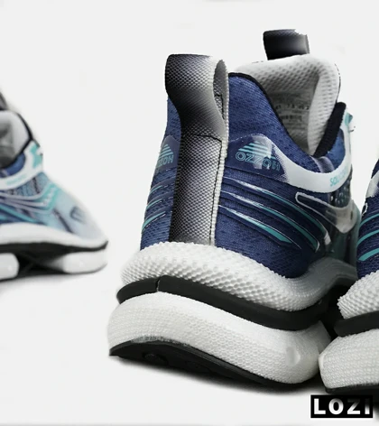 کفش کتانی سفید آبی Saucony Axon 3 مدل 7400