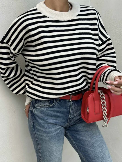 بلوز بافت راه راه