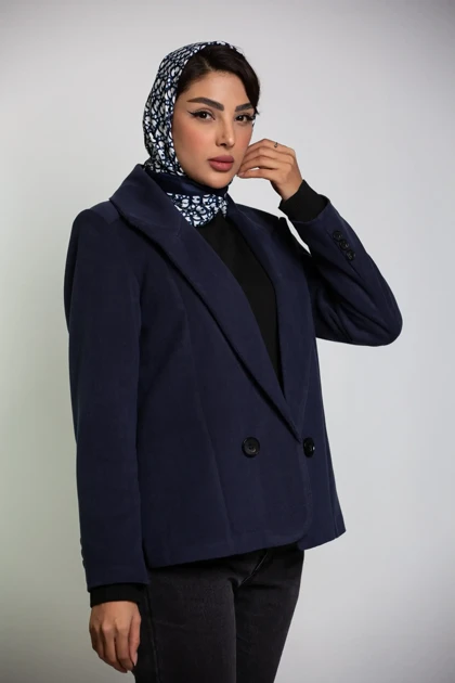کت زنانه یقه بلیزر کشمیر