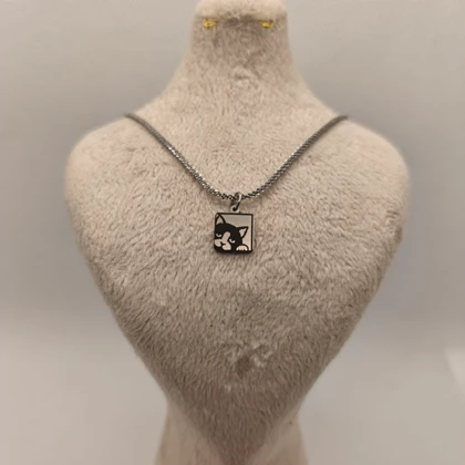 گردنبند استیل بچه گربه ملوس کد mi2203