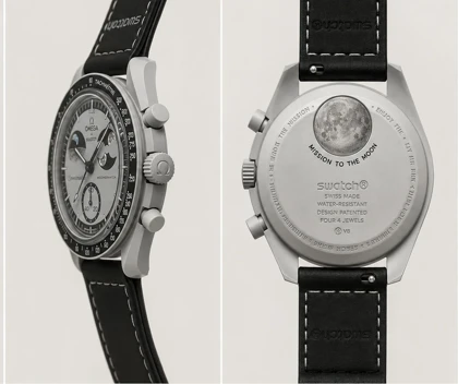 ساعت امگا سواچ مون شاین طوسی Omega Swatch to the Moonshine EarthPhase