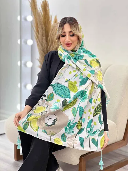 شال طرح گل آفتاب گردان