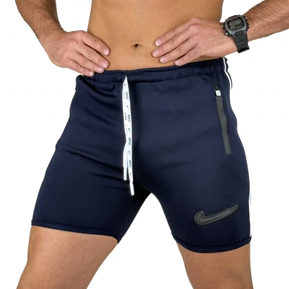 شلوارک طرح نایک NIKE کوتاه سرمه ای