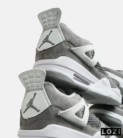 کتانی ساق‌دار زنانه و مردانه طوسی Nike air jordan 4 مدل 6467