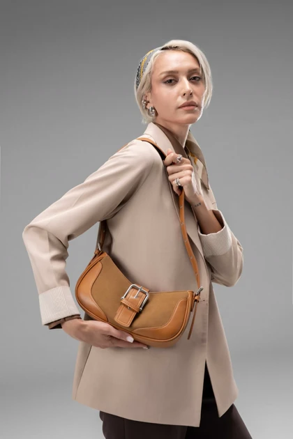 کیف دستی زنانه چرم مصنوعی دیوید جونز DAVIDJONES