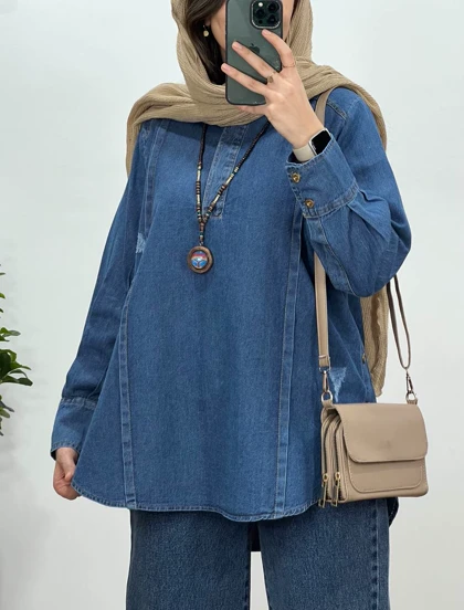 تونیک مانتویی جین لیور