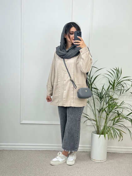 مانتو کتان پنبه همراز