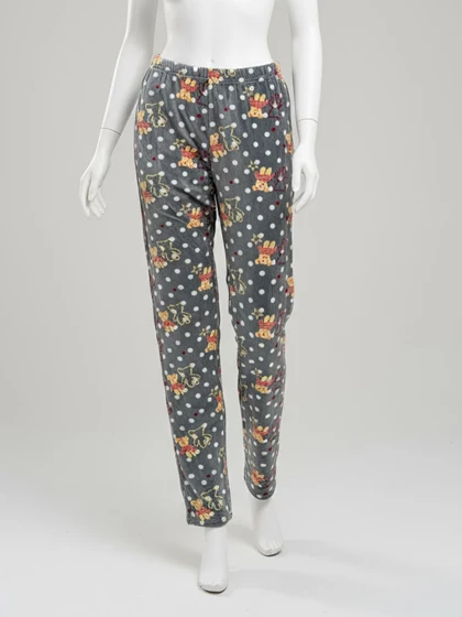 شلوار مخمل استیکردار خرس عروسکی