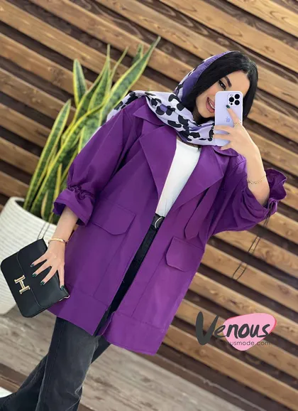 مانتو آستین گت یقه پاگن